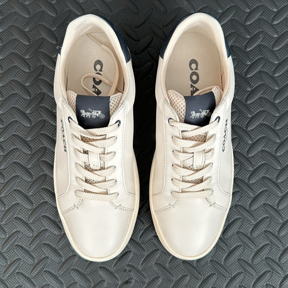 Coach Clip Low Top Sneakers - Chalk/Midnight Navy - Size 7 Men’s - Picture 6 of 9